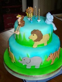 2 Tier Jungle Cake