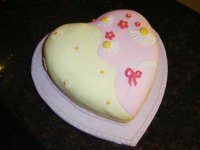 Hearts and Flowers Cake